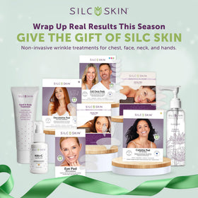 Silc Skin packaging opened displaying pads and instructions for a complete supply