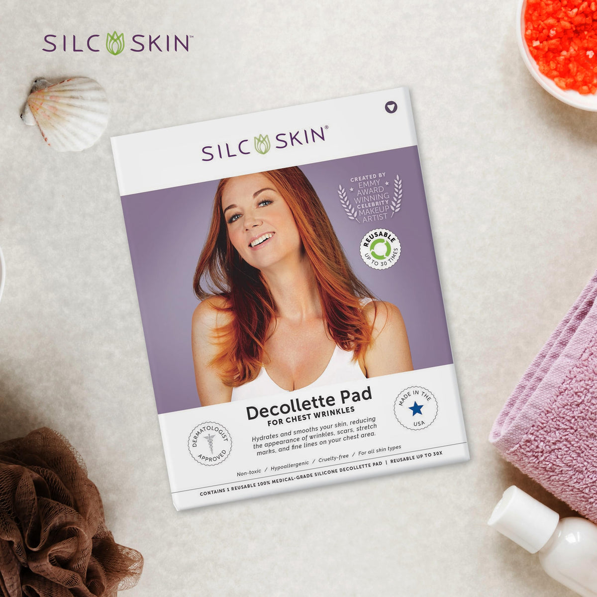 Silc Skin close-up of silicone texture for gentle skin contact