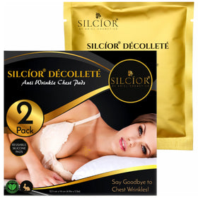 SILCÍOR front packaging showing two silicone chest pads and benefits