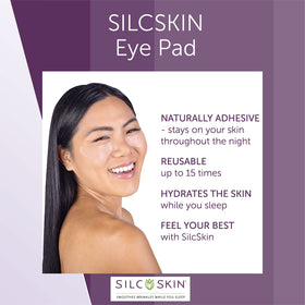 Silc Skin pad next to fingers illustrating compact size and fit