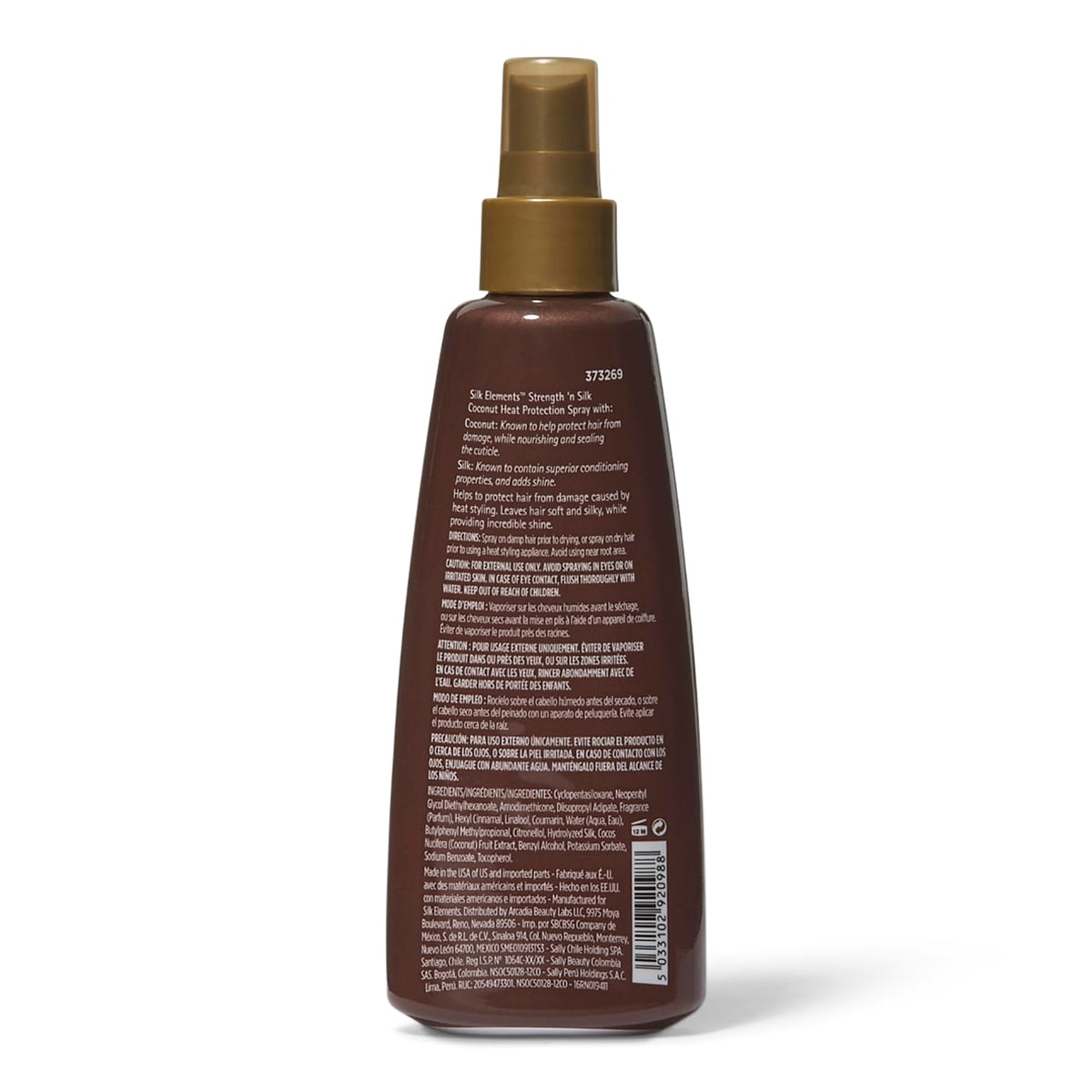 Silk Elements close-up of fine spray mist texture demonstrating even coverage and lightweight protection for hair