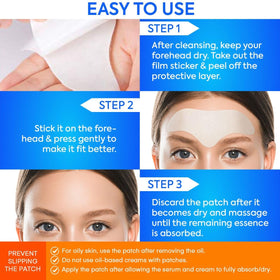 SILKDERMIS open box displaying twelve white forehead patches