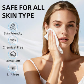 SilkenVive single towel flat showing soft lint-free surface for gentle cleansing