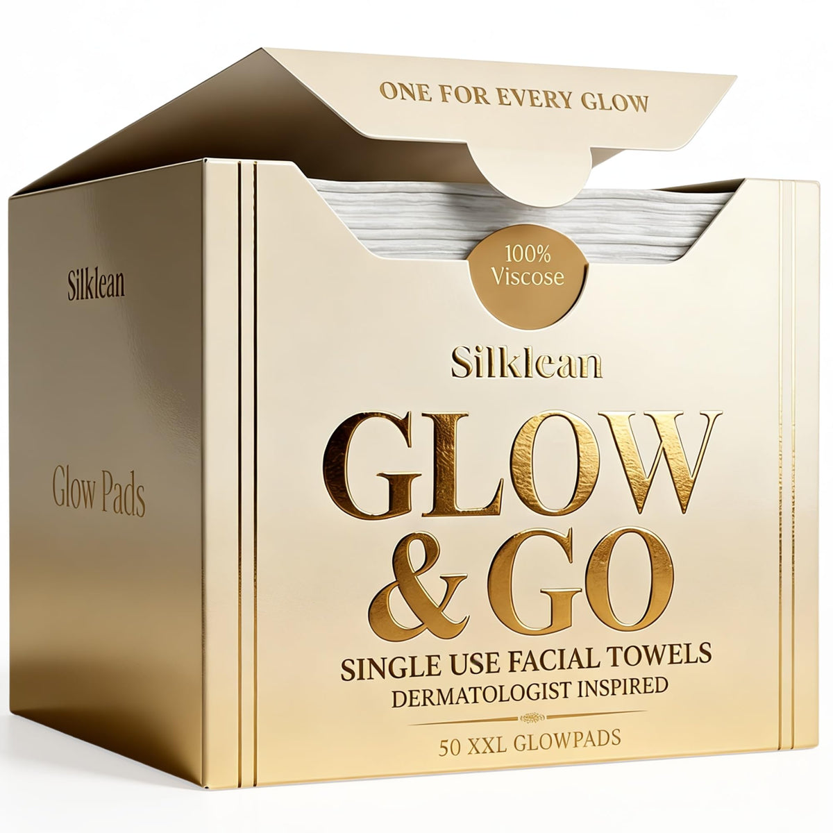 Silklean front packaging showing XL biodegradable towel benefits