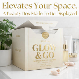 Silklean towel displayed on vanity to show clean-beauty lifestyle use