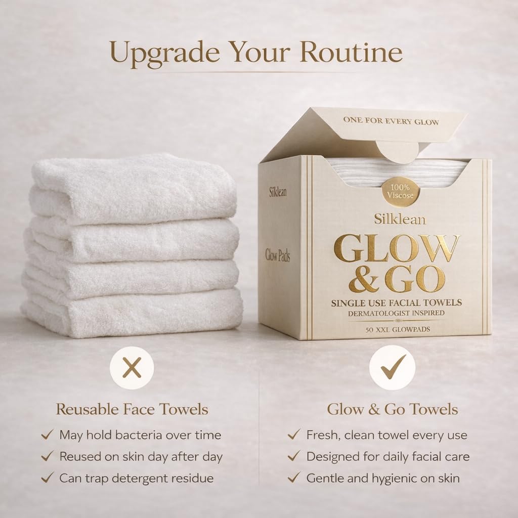 Silklean stacked disposable towels inside the retail pack for convenience