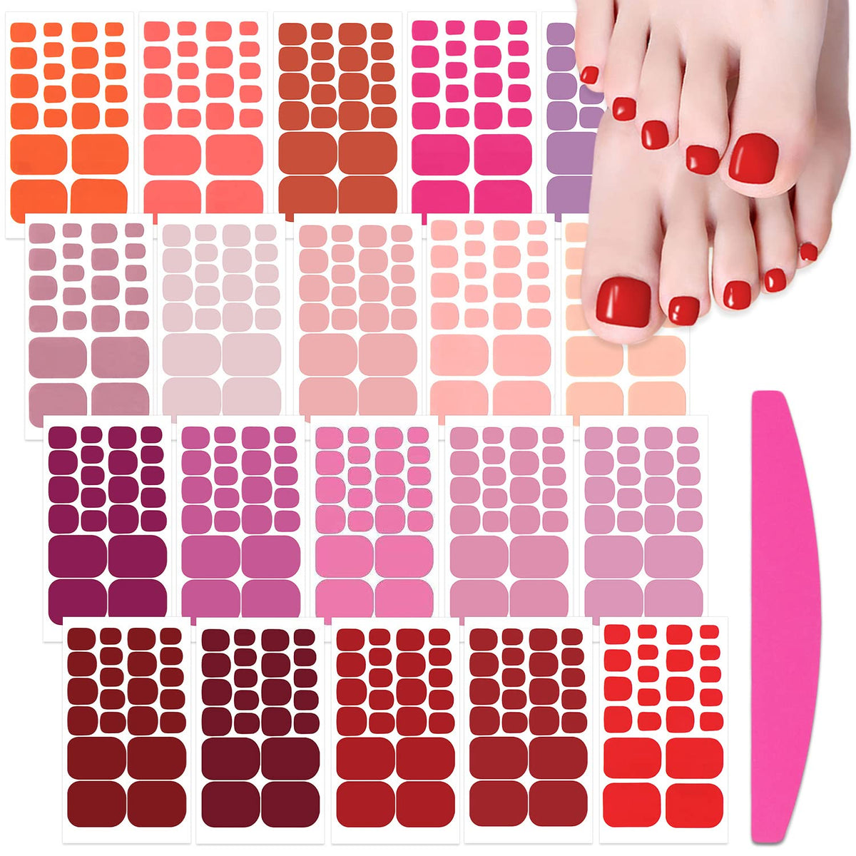 SILPECWEE front packaging showing red toe wrap set and included nail file benefit clarity