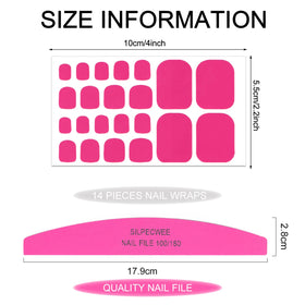 SILPECWEE array of sticker sizes displayed to help match varied toe widths