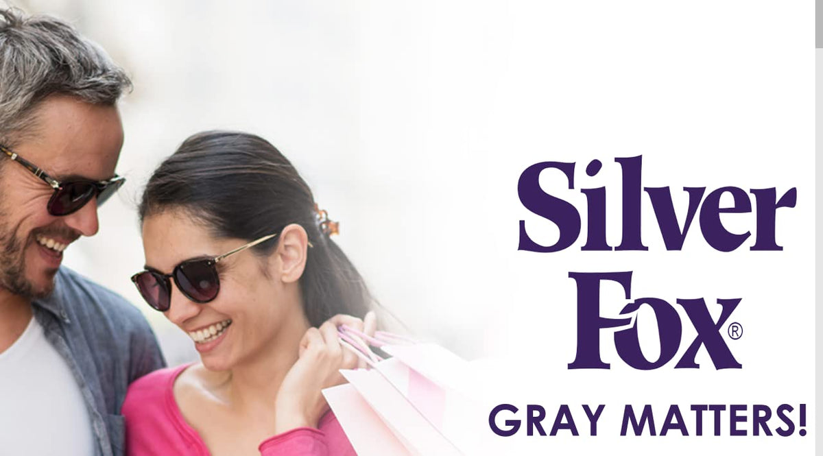 Silver Fox label close-up showing biotin and peptides benefits for improved manageability