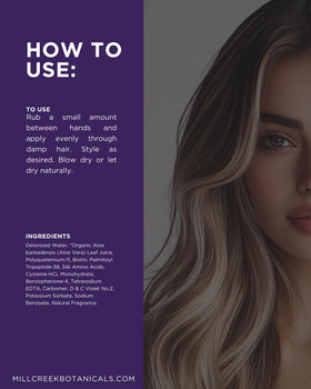 Close-up of hair finish after Silver Fox use showing reduced flyaways and sheen