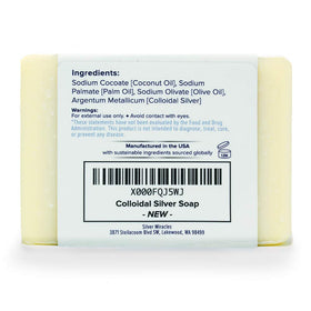 Silver Miracles close-up of soap texture highlighting natural ingredients and creamy lather