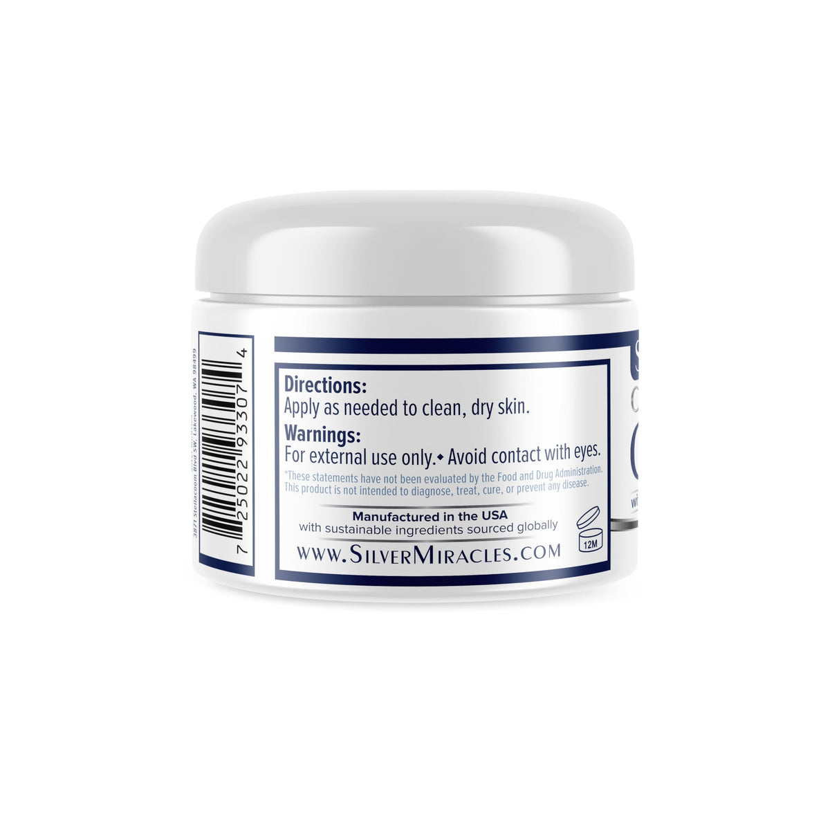 Applying Silver Miracles cream to hand demonstrates fast absorption and soothing feel