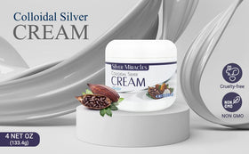 Morning routine scene with Silver Miracles on face illustrating gentle daily hydration