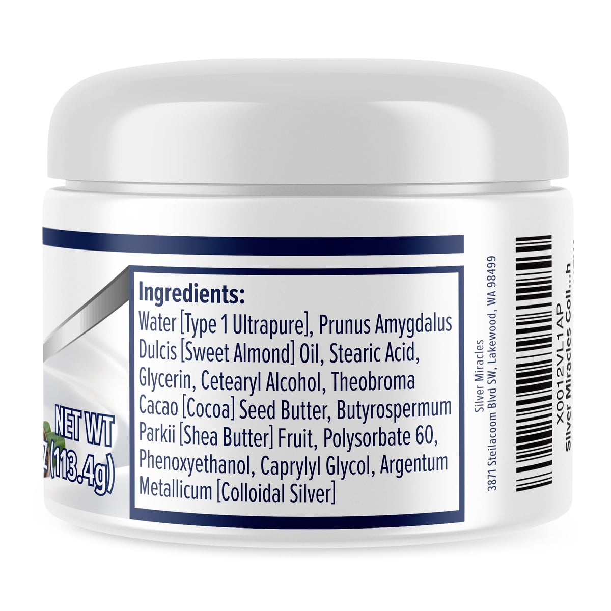 Close-up of Silver Miracles cream texture highlighting smooth, lightweight moisturization