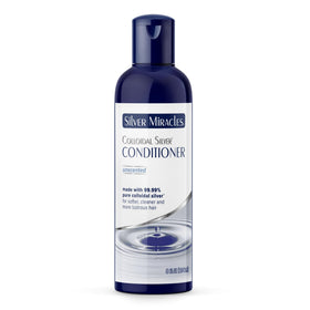 Silver Miracles front bottle view showing 8 oz label and clear, scent-free benefit