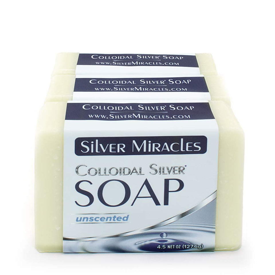 Silver Miracles front packaging showing three boxed soap bars and brand clarity