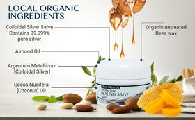 Silver Miracles label closeup highlighting ingredient list and handmade USA benefit
