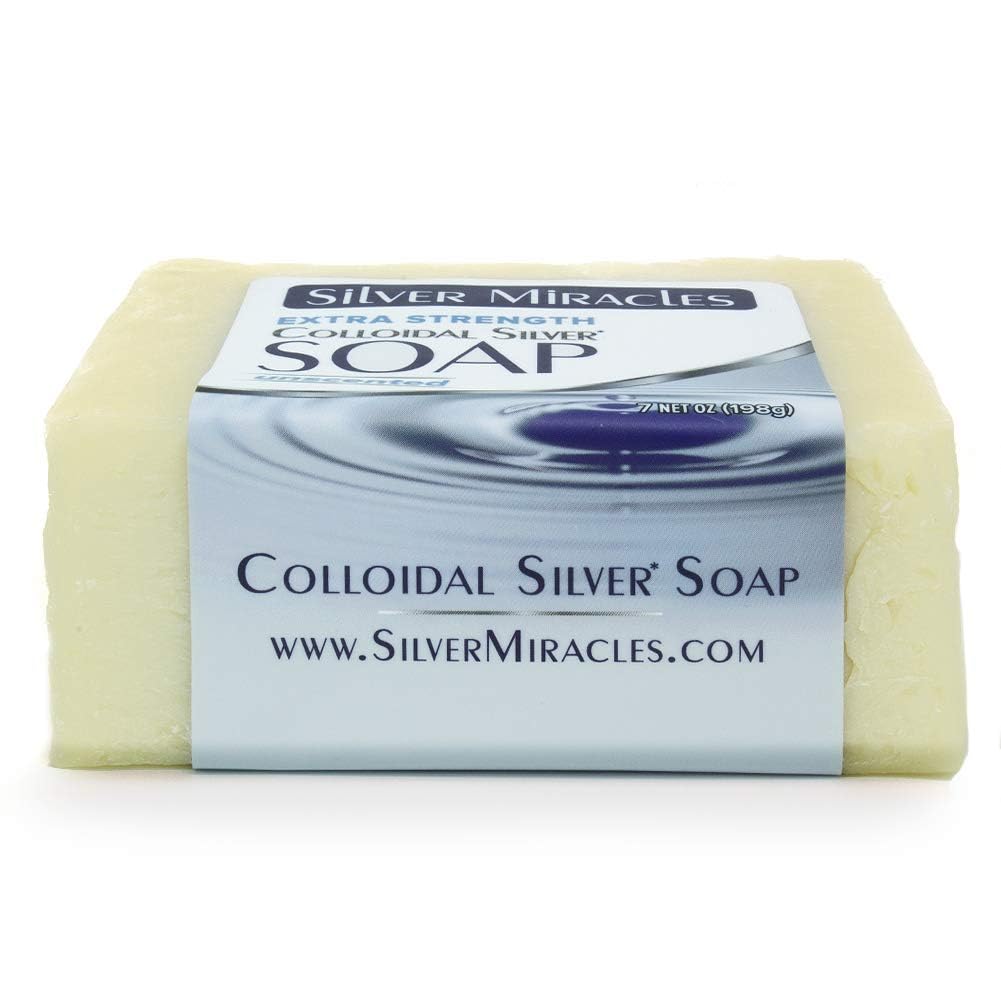 Silver Miracles bar beside a ruler and label showing 6.5 ounce size benefit
