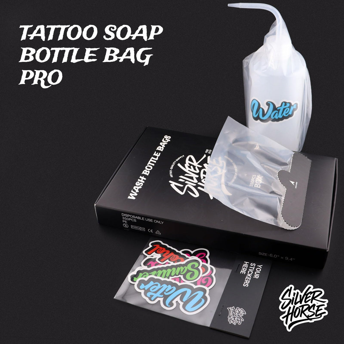 SILVERHORSE tissue-style dispenser box open to show single-bag pull for fast, sanitary access