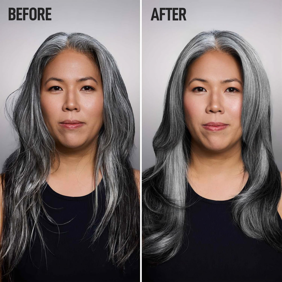 Silverist applied to wet hair to detangle and reduce frizz