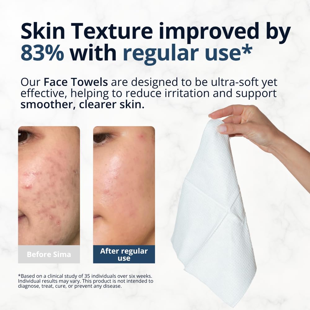 Sima single cotton towel close-up highlighting ultra-soft feel