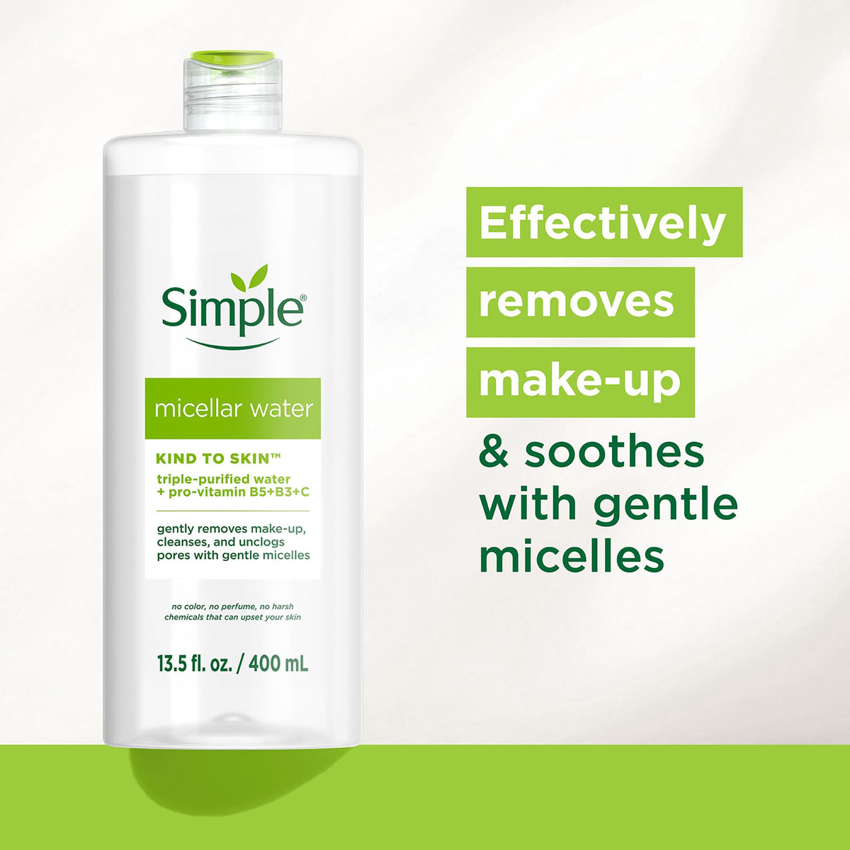 Simple back label close-up showing ingredients and no artificial perfume claim