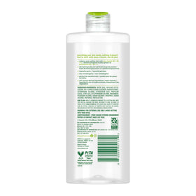 Simple bottle on bathroom vanity staged with towel, promotes daily routine