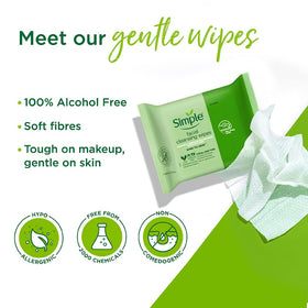 Simple makeup removal demo wiping mascara for quick, non-irritating cleansing benefit