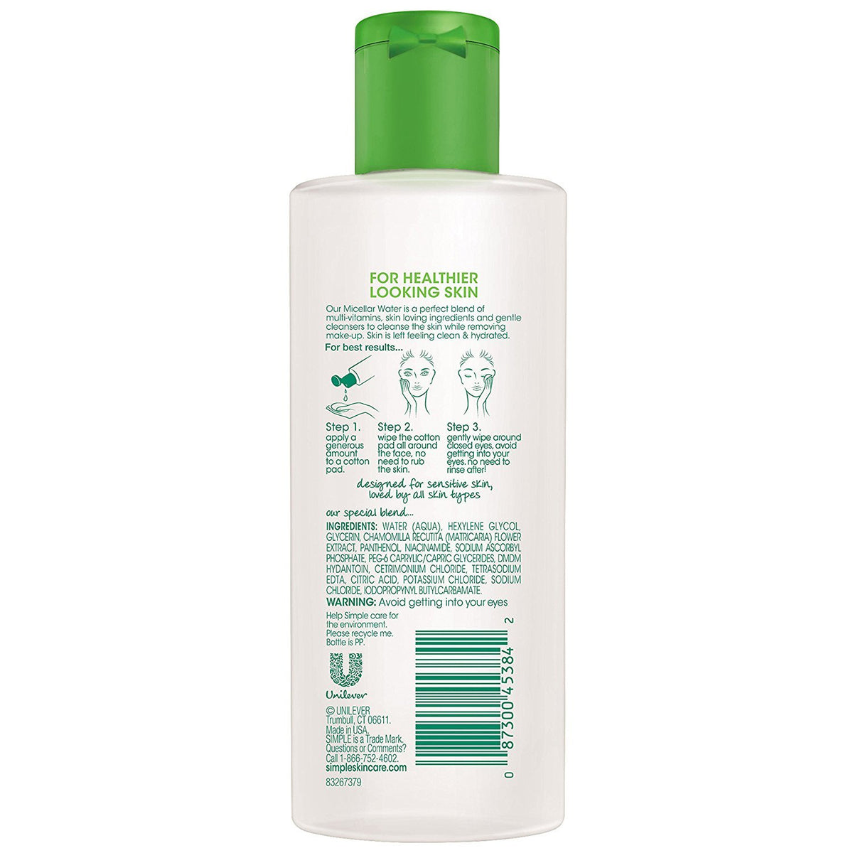 Simple micellar application on cotton pad demonstrating quick hydration benefit