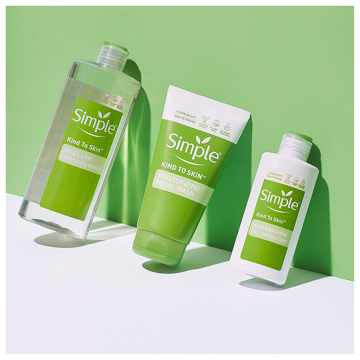 Simple micellar label closeup showing ingredients and no artificial perfume benefit