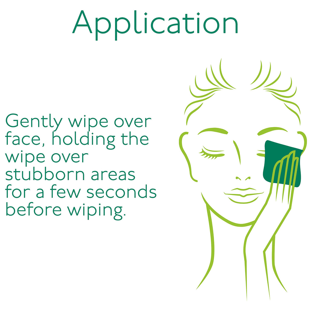 Simple micellar wipe in hand removing makeup demonstrating quick effective removal
