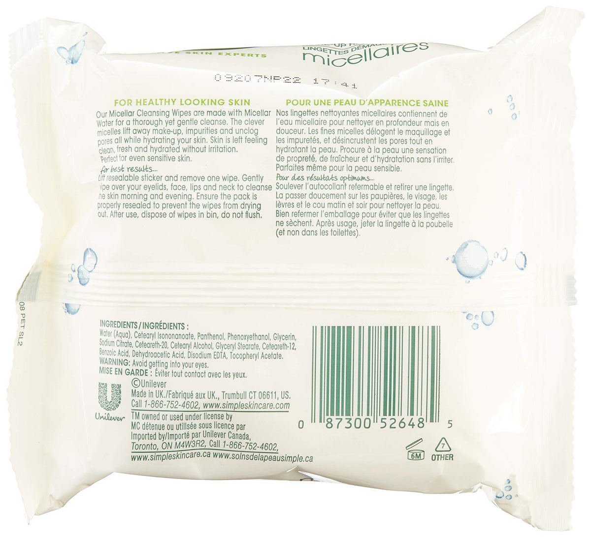 Simple micellar wipes texture closeup soft fabric and fluid showing gentle hydration benefits