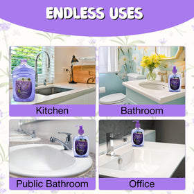 SIMPLE PLEASURES styled bathroom scene showing fragrance and decor benefit