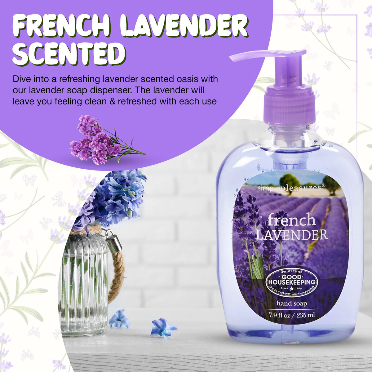 SIMPLE PLEASURES large 59 oz refill jug displayed for extended value
