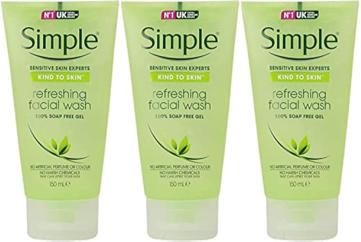 Simple front packaging showing three tubes and label, clear gentle benefit