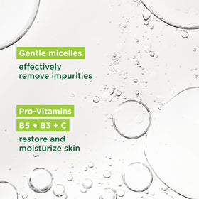 Simple micellar water removing makeup from face, effective gentle cleanse