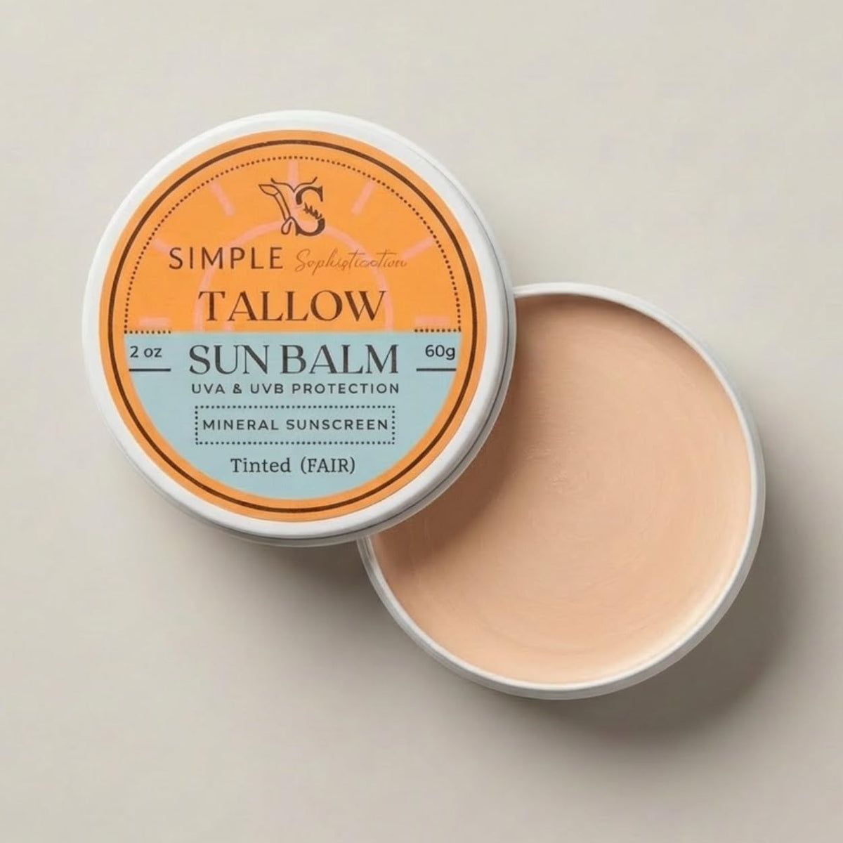 Simple Sophistication front packaging showing tinted SPF 30 and benefits