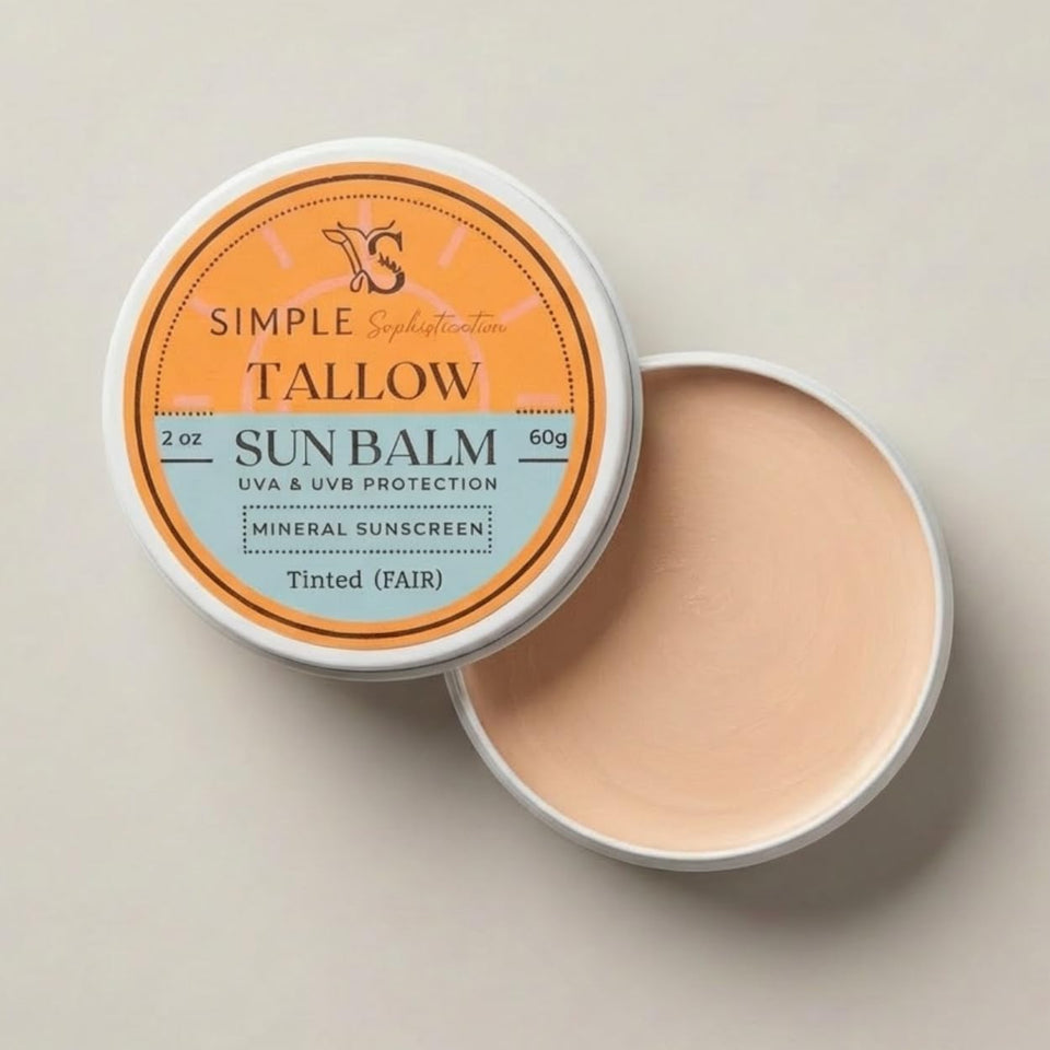 Simple Sophistication front packaging showing tinted SPF 30 and benefits
