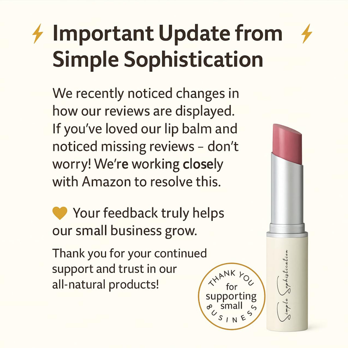 Simple Sophistication close-up of balm texture highlighting rich moisturizing feel