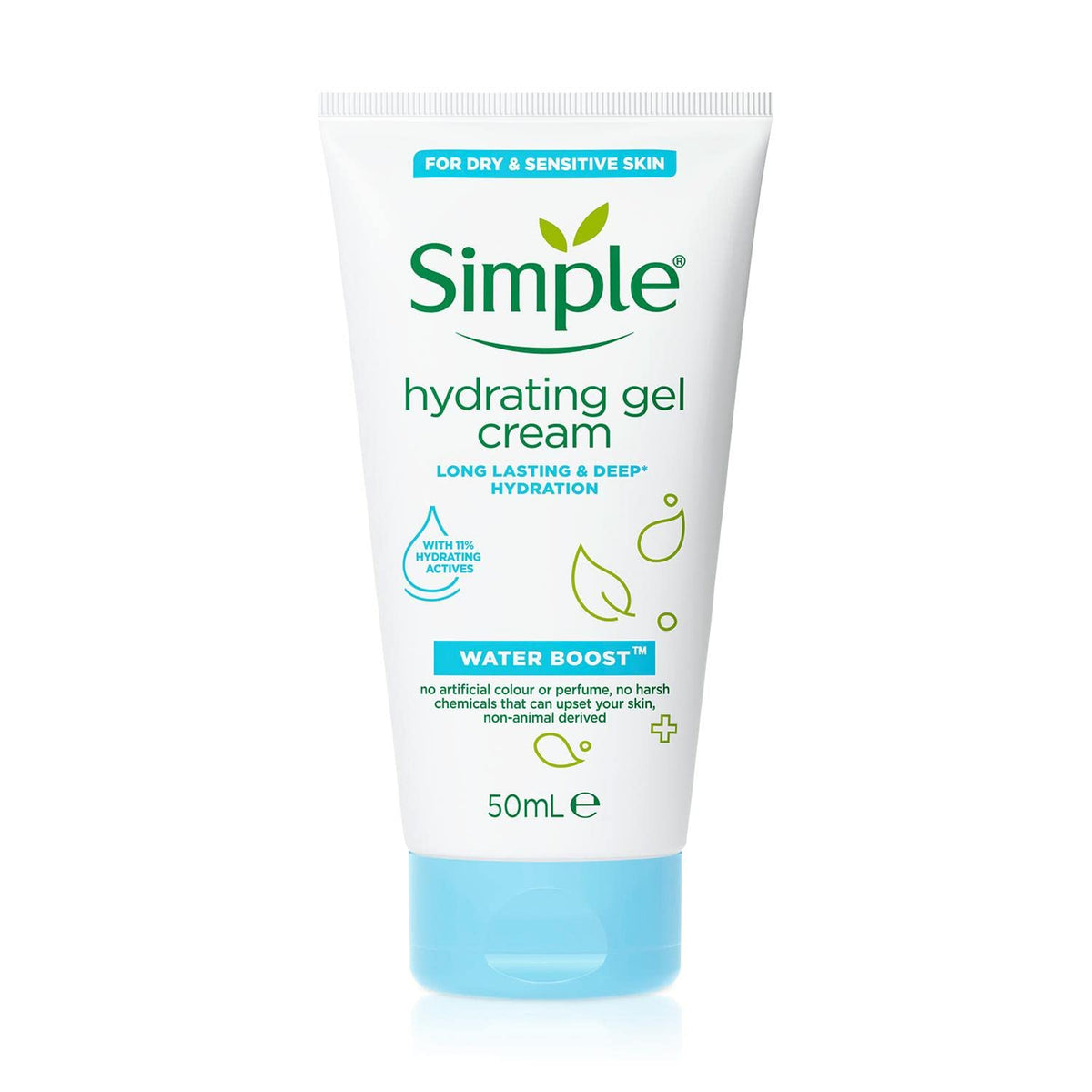 Simple Water Boost front packaging showing clean label and size benefits