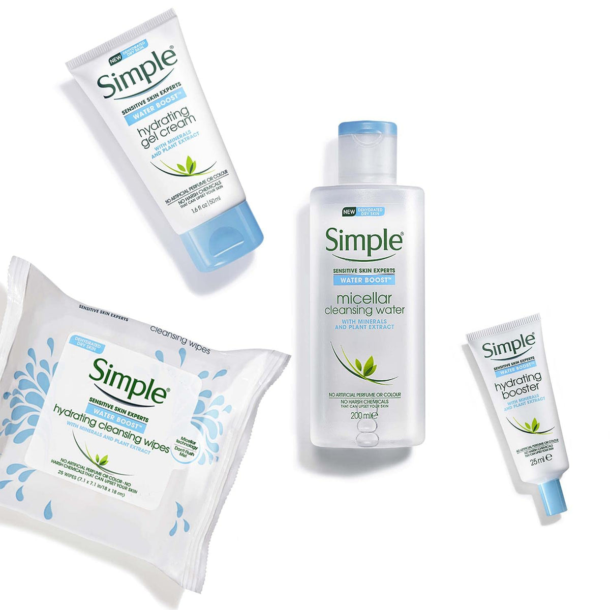 Simple Water Boost gel dispensed close-up demonstrating smooth application