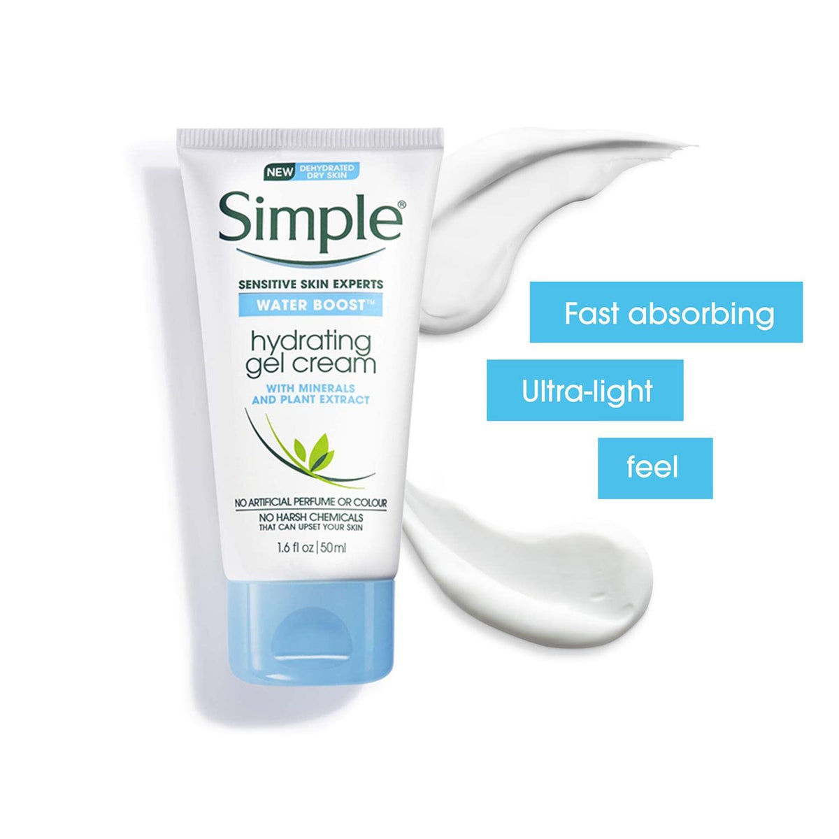 Simple Water Boost product displayed with other range items for routine