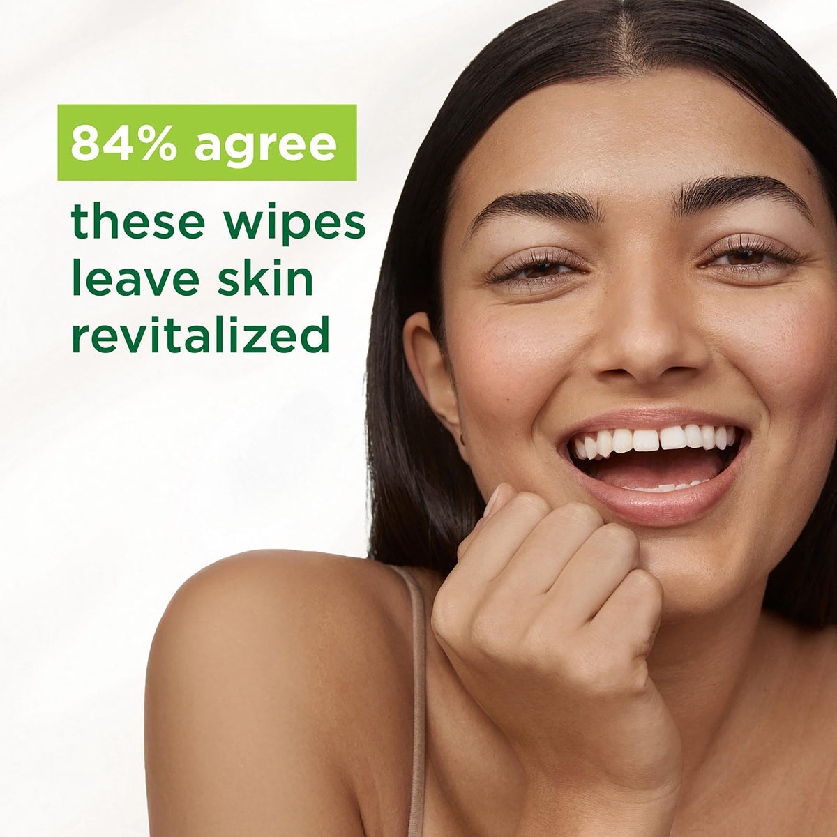 Simple wipe removing mascara from lashes demonstrating effective cleansing