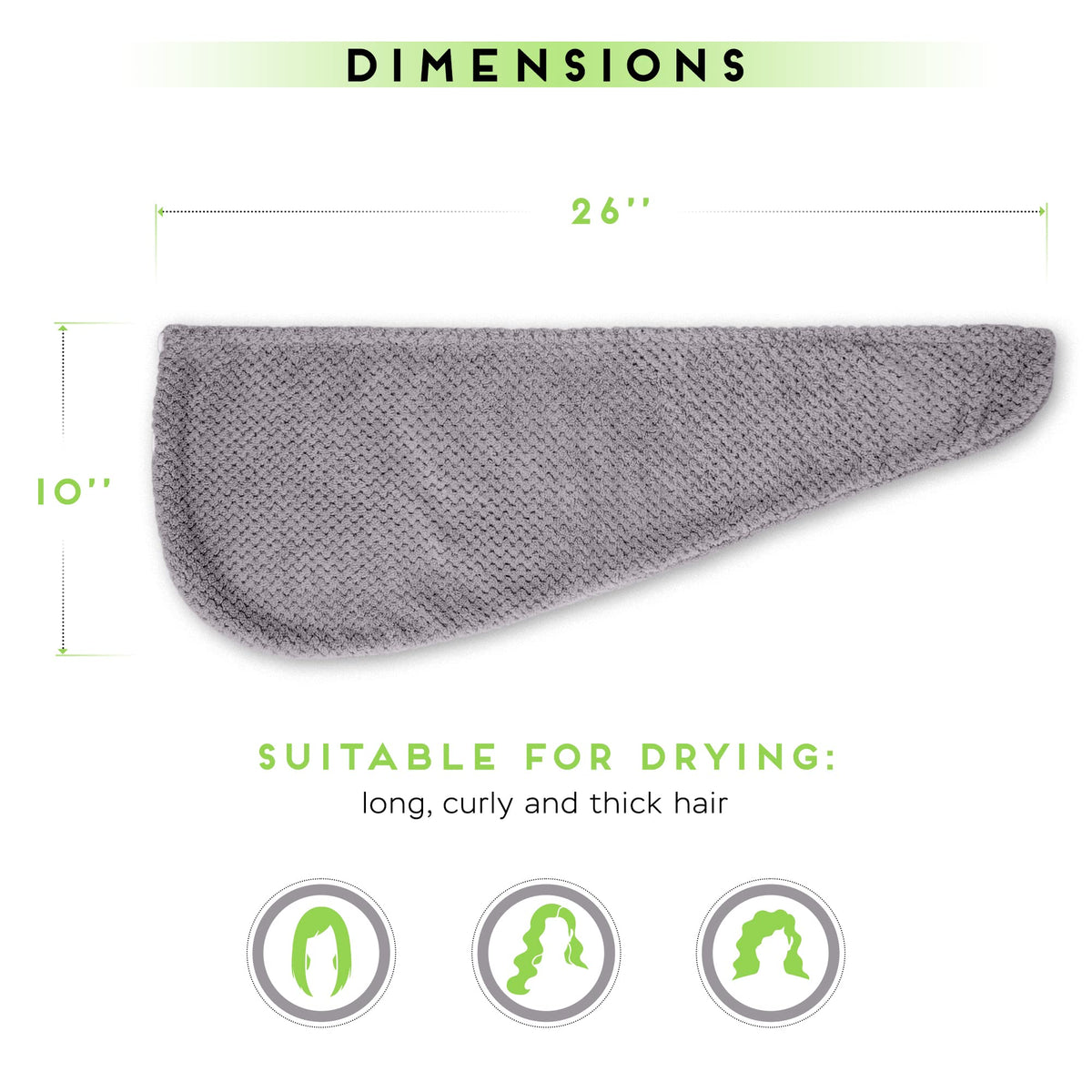 SimpleField turban next to ruler showing 26x10 inch size for scale