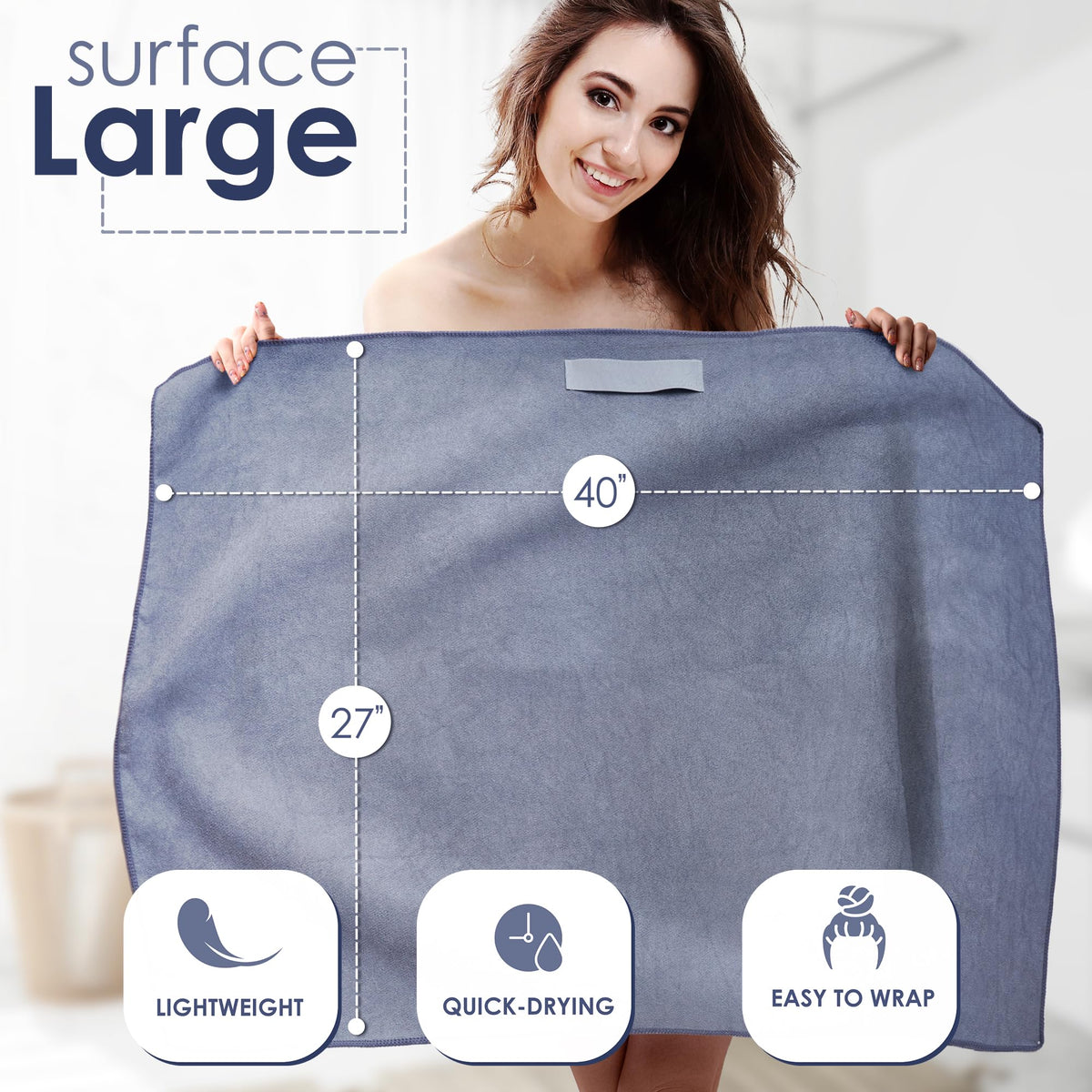SimpleField microfiber close-up highlighting soft texture and fast absorbency
