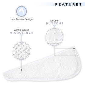 SimpleField worn by woman drying hair hands-free and saving time