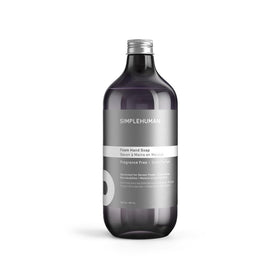 simplehuman front packaging showing 30 fl. oz refill and clear benefits