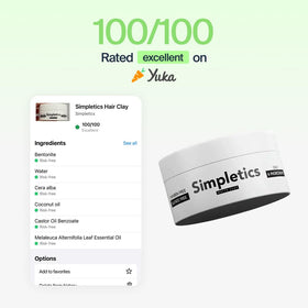 Simpletics on bathroom shelf in lifestyle scene suggesting daily grooming routine