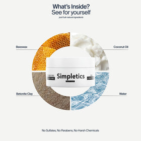 Simpletics next to a ruler showing 2oz compact size for convenient travel