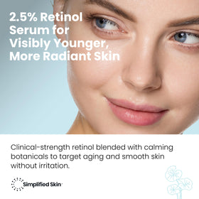 Simplified Skin serum droplet close-up highlighting hyaluronic texture and hydration